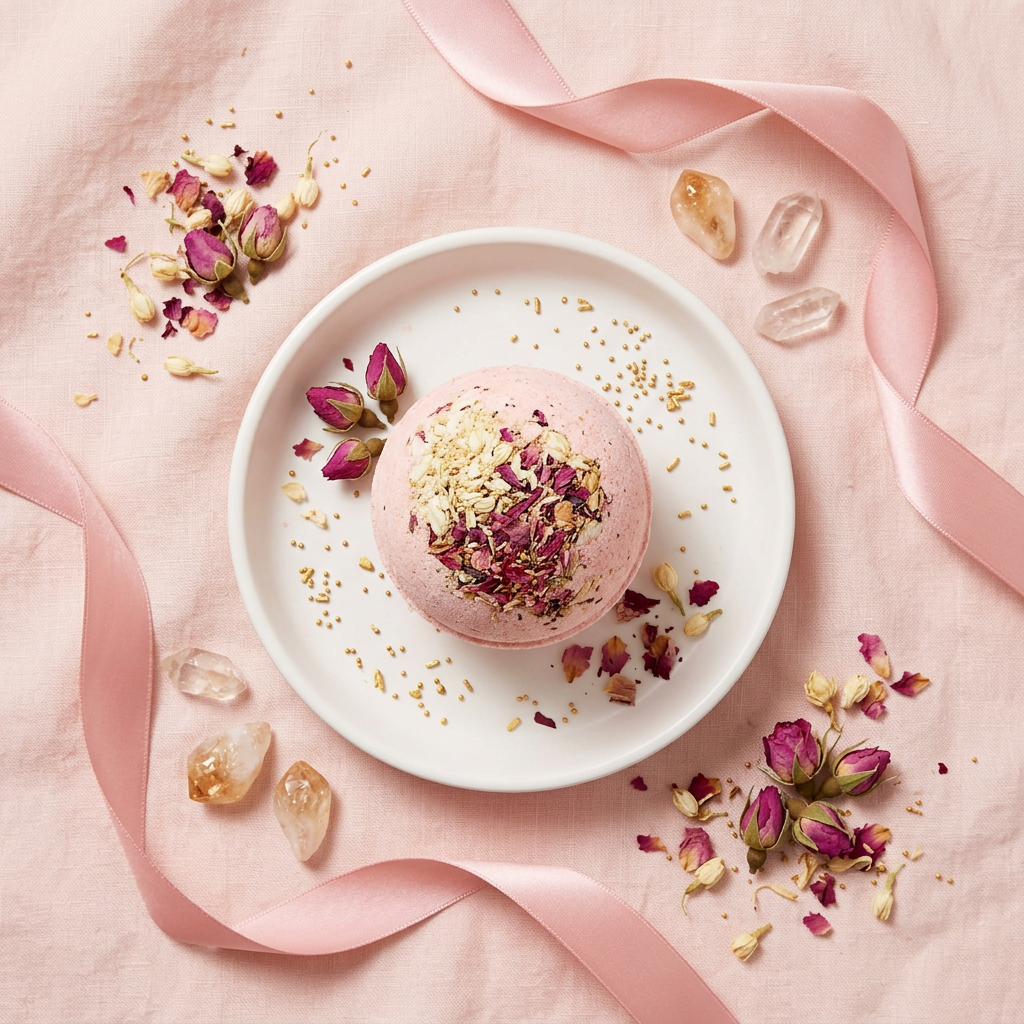 Bombe cristal surprise - flat lay