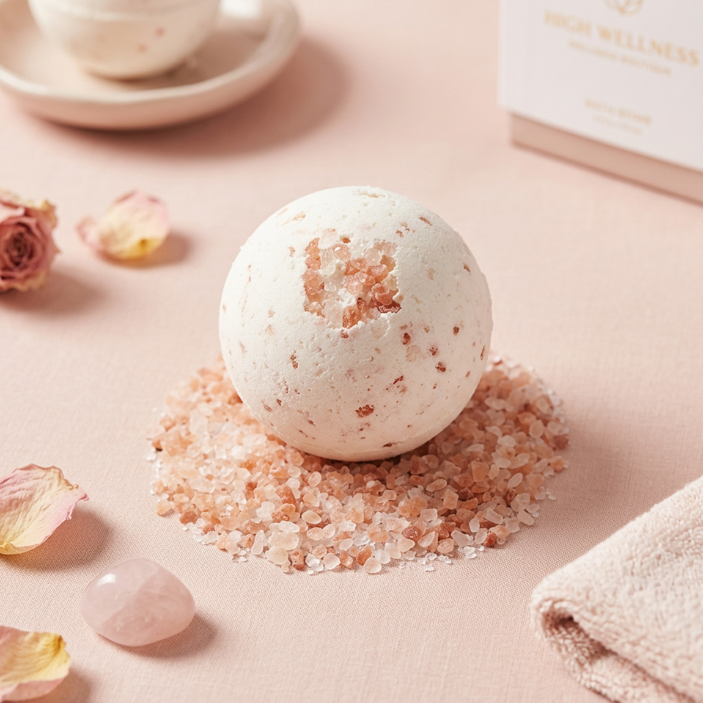 Bombe de bain rose pâle