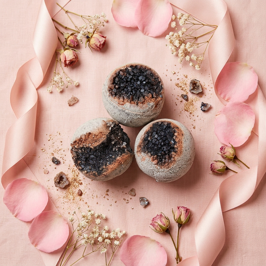 Bombes géode - flat lay