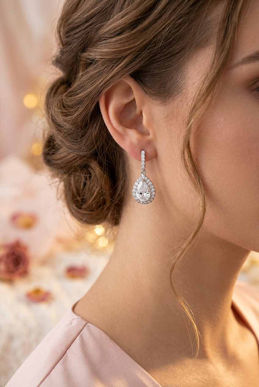 Boucles halo goutte argent lifestyle cocooning