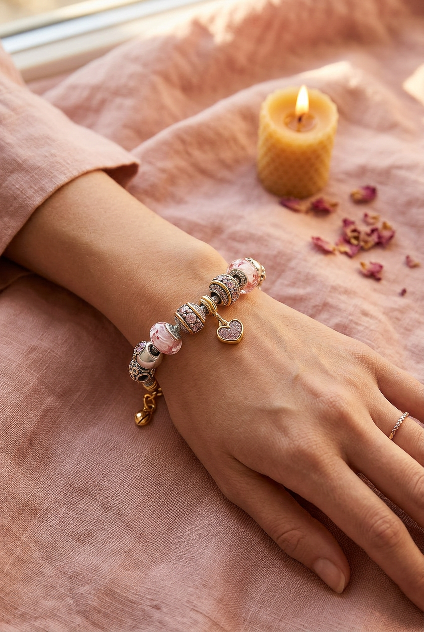Bracelet charms lifestyle poignet cocooning