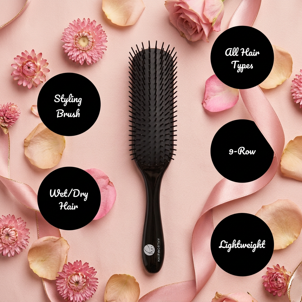 Brosse cheveux - flat lay