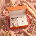 Coffret cygne rose gold flat lay cocooning