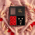 Coffret LOVE roses savon bijoux papillons flat lay cocooning