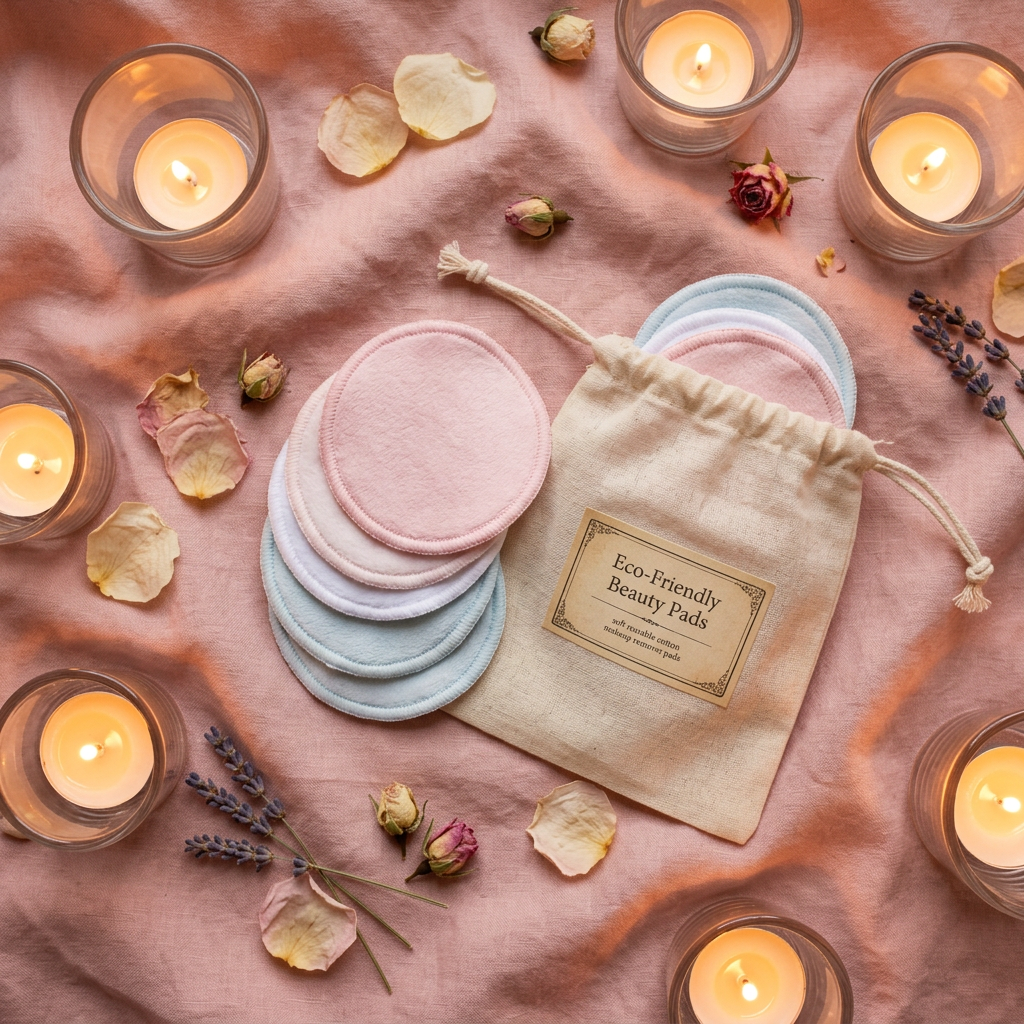Disques démaquillants - lin blush cocooning