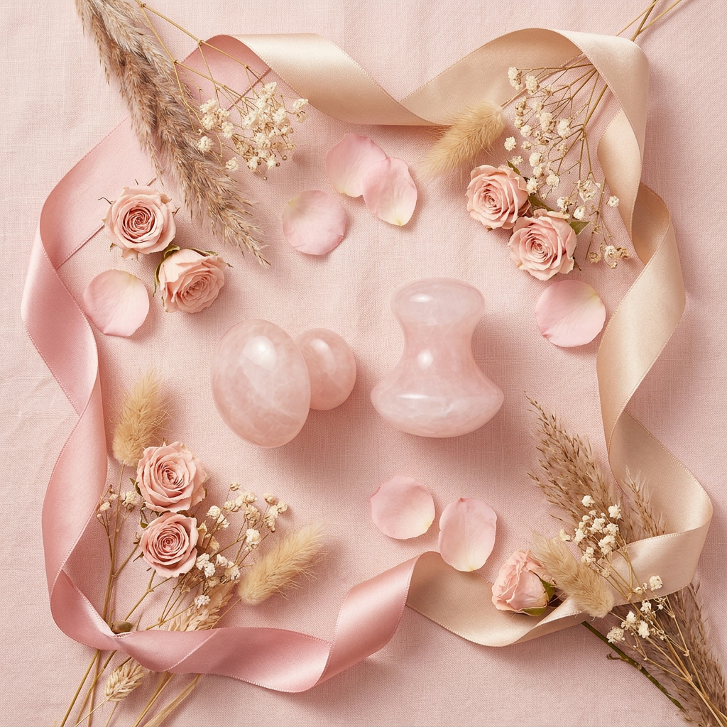 Gua sha quartz - flat lay