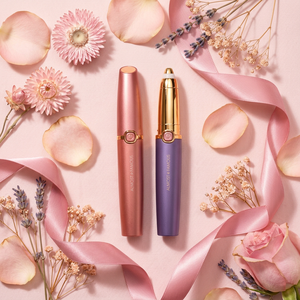 Rasoir sourcils - flat lay duo