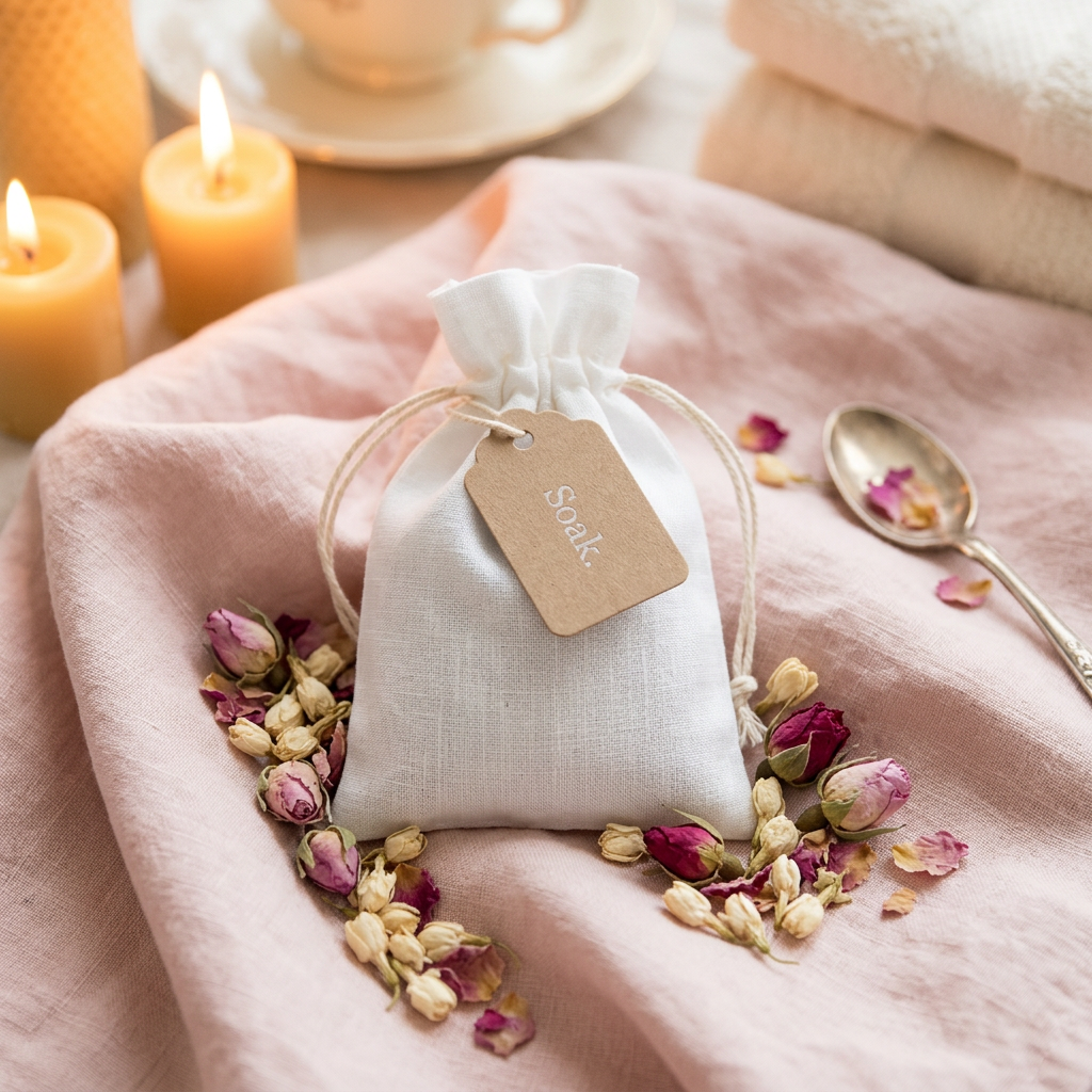 Sachet fleurs - lin blush cocooning