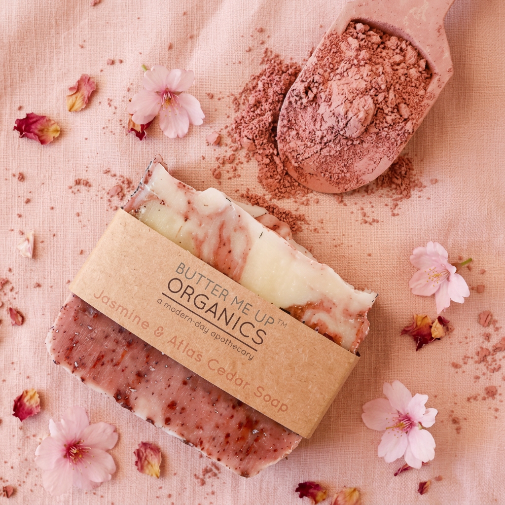 Savon artisanal - fond rose pâle